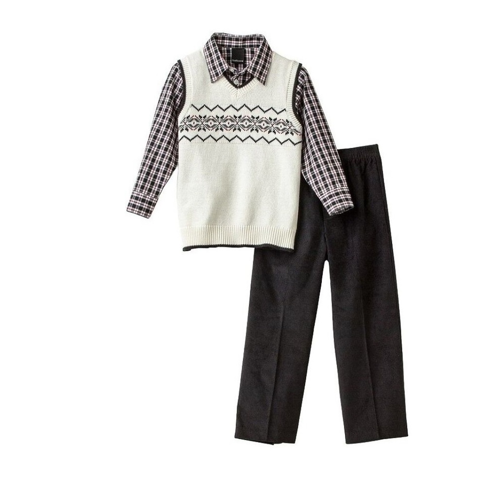 Boys shirt vest pants set Van Heusen 3-piece Set size 5 NEW
